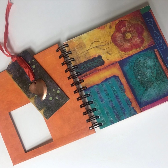 Vtg 90s Renaissance Style Blank Journal, Handmade Tassel/Bookmark, Junk Journal - Picture 2 of 5